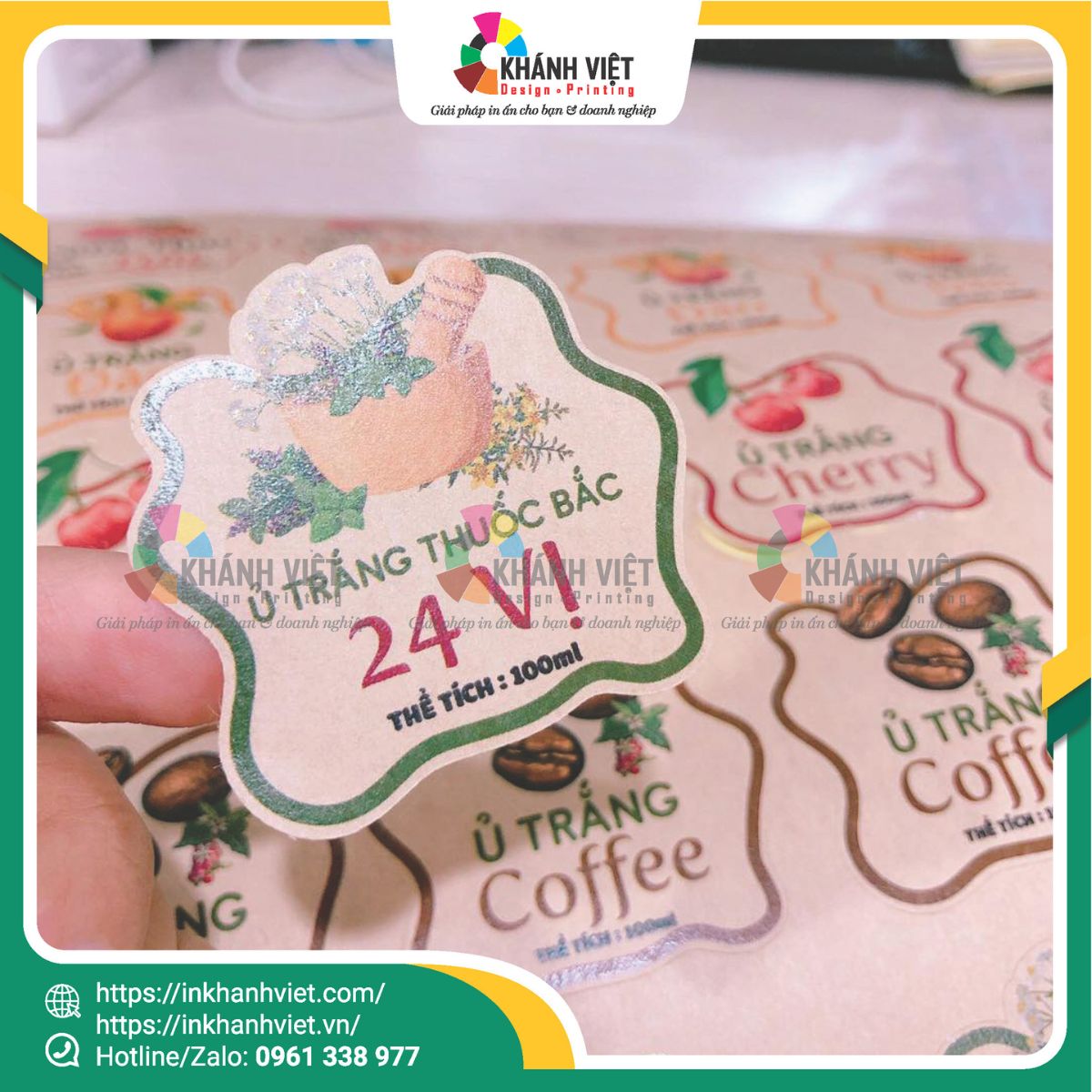 Mẫu tem giấy Kraft đẹp - 7