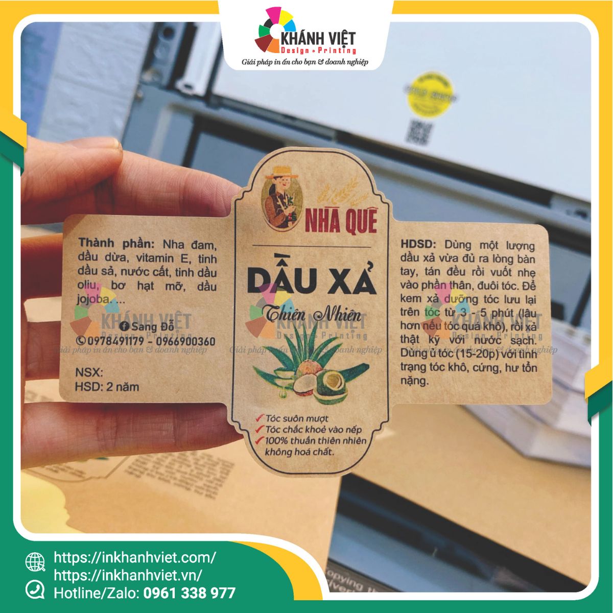 Mẫu tem giấy Kraft đẹp - 6