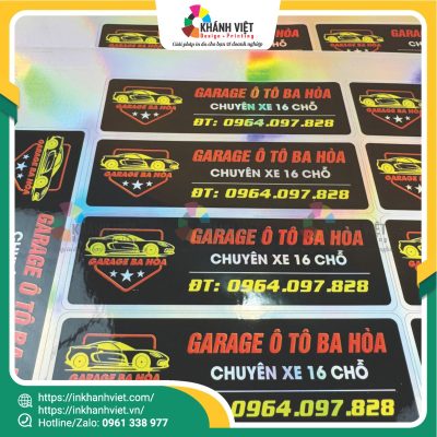 Tem garage ô tô 7 màu