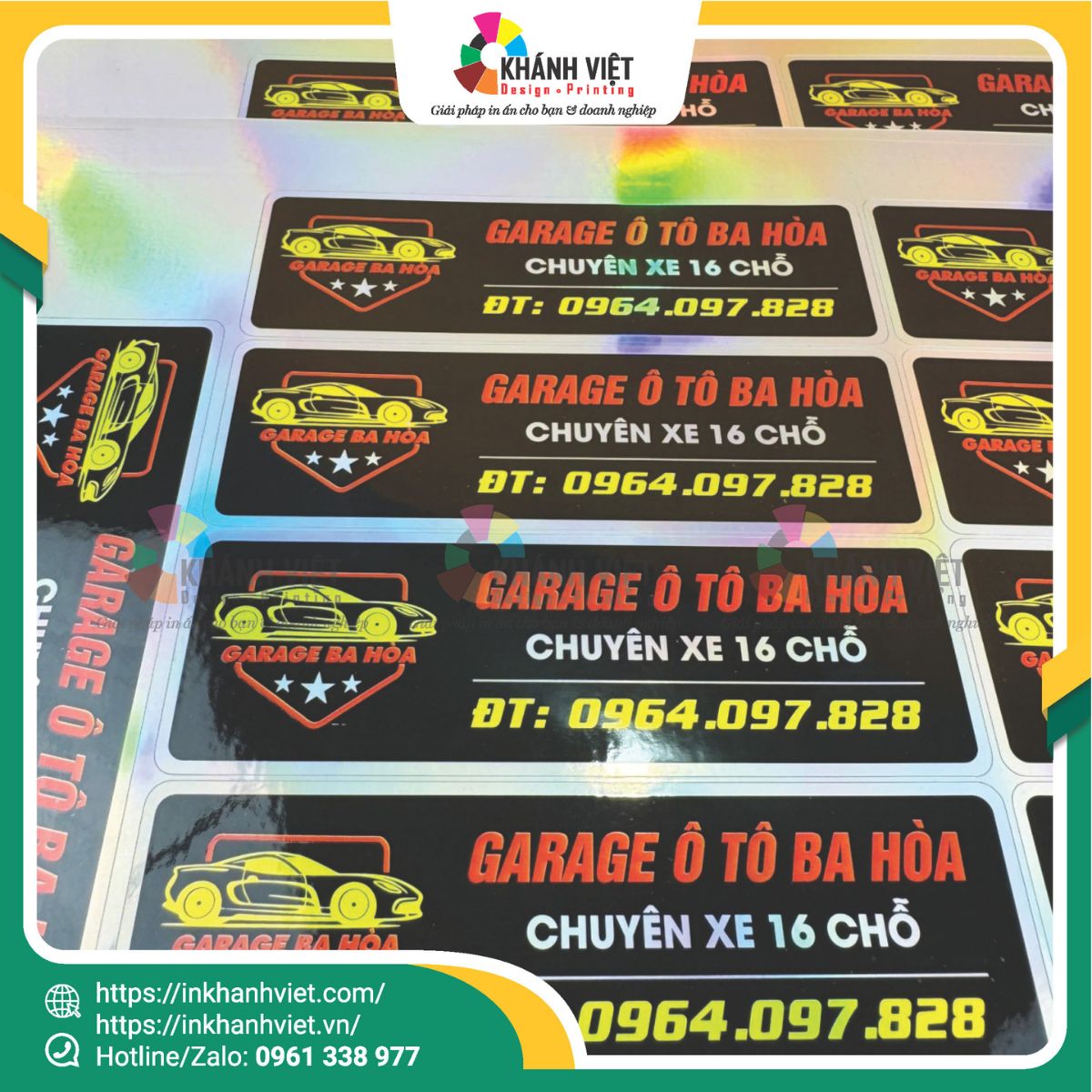 Tem garage ô tô 7 màu