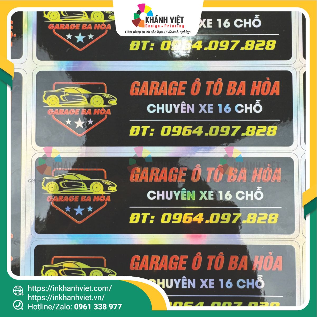 Tem garage ô tô 7 màu