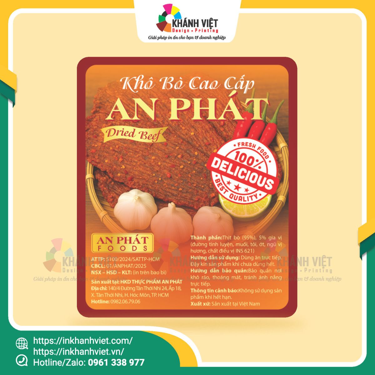 Mẫu tem nhãn khô bò đẹp 10