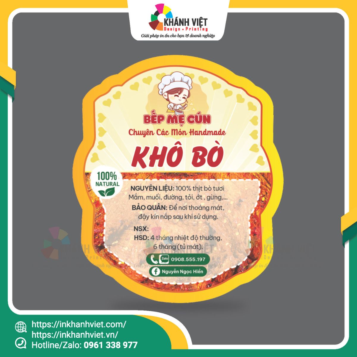 Mẫu tem nhãn khô bò đẹp 12