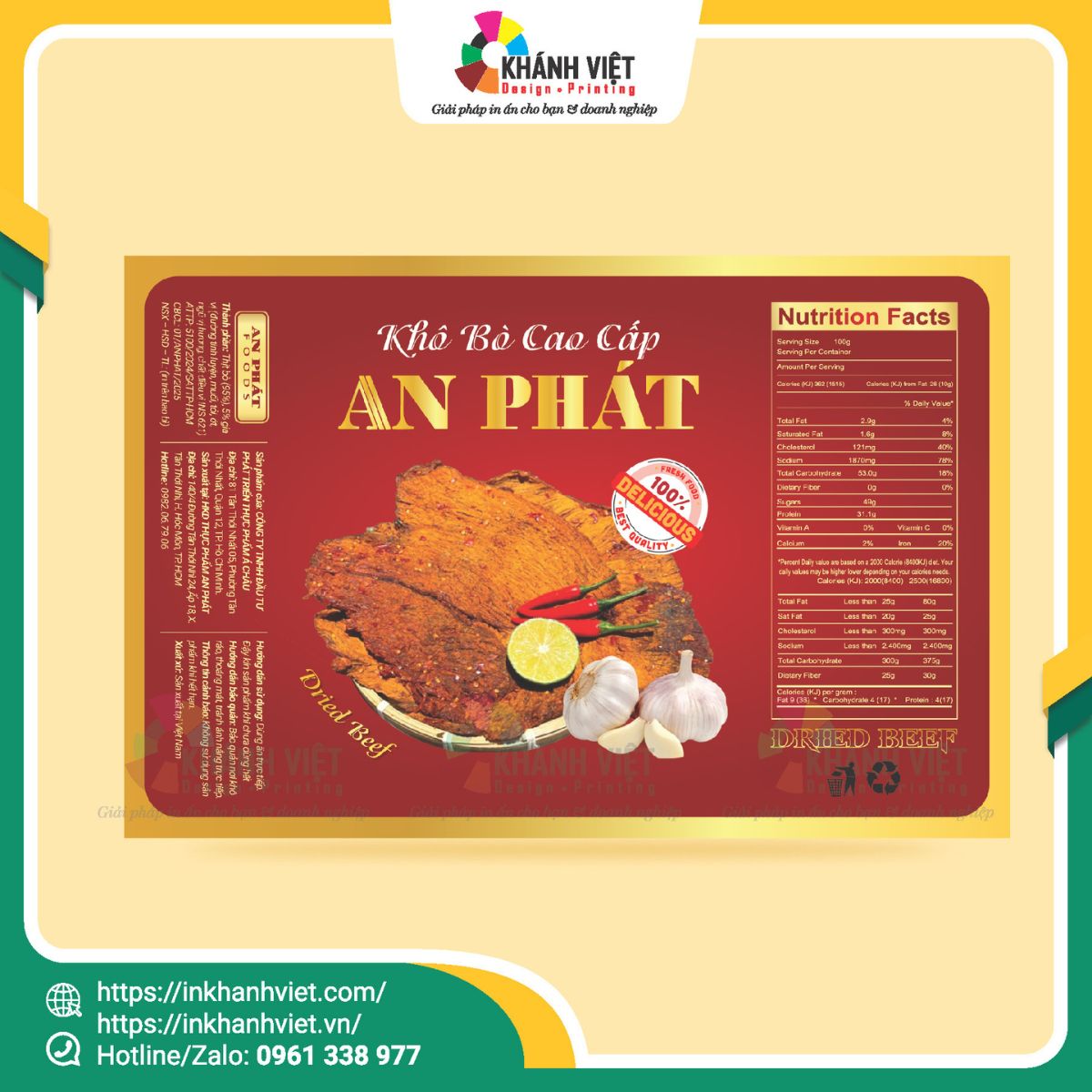 Mẫu tem nhãn khô bò đẹp 6