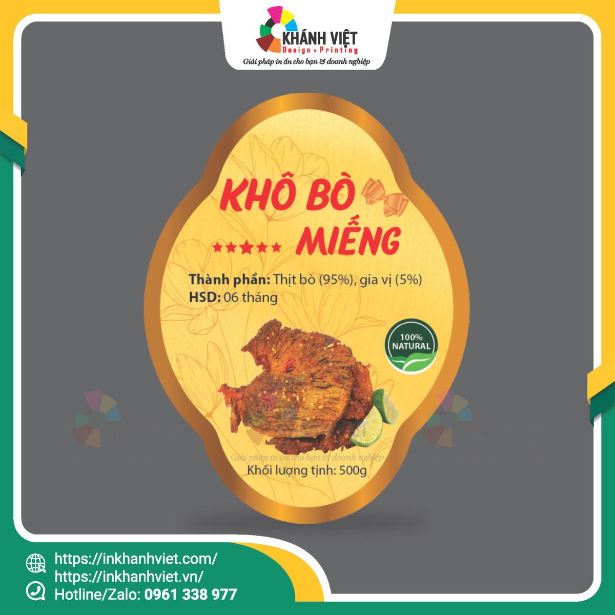 Mẫu tem nhãn khô bò đẹp 7