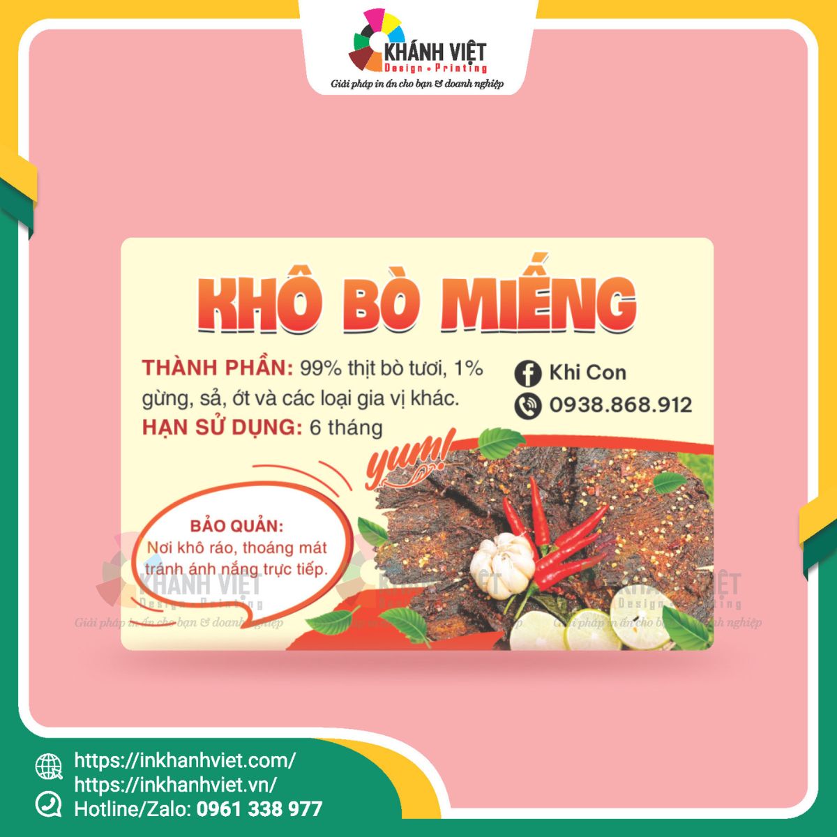 Mẫu tem nhãn khô bò đẹp 9