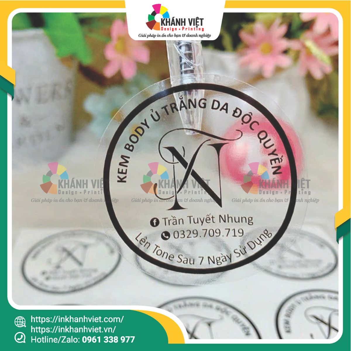 Tem mỹ phẩm trong suốt