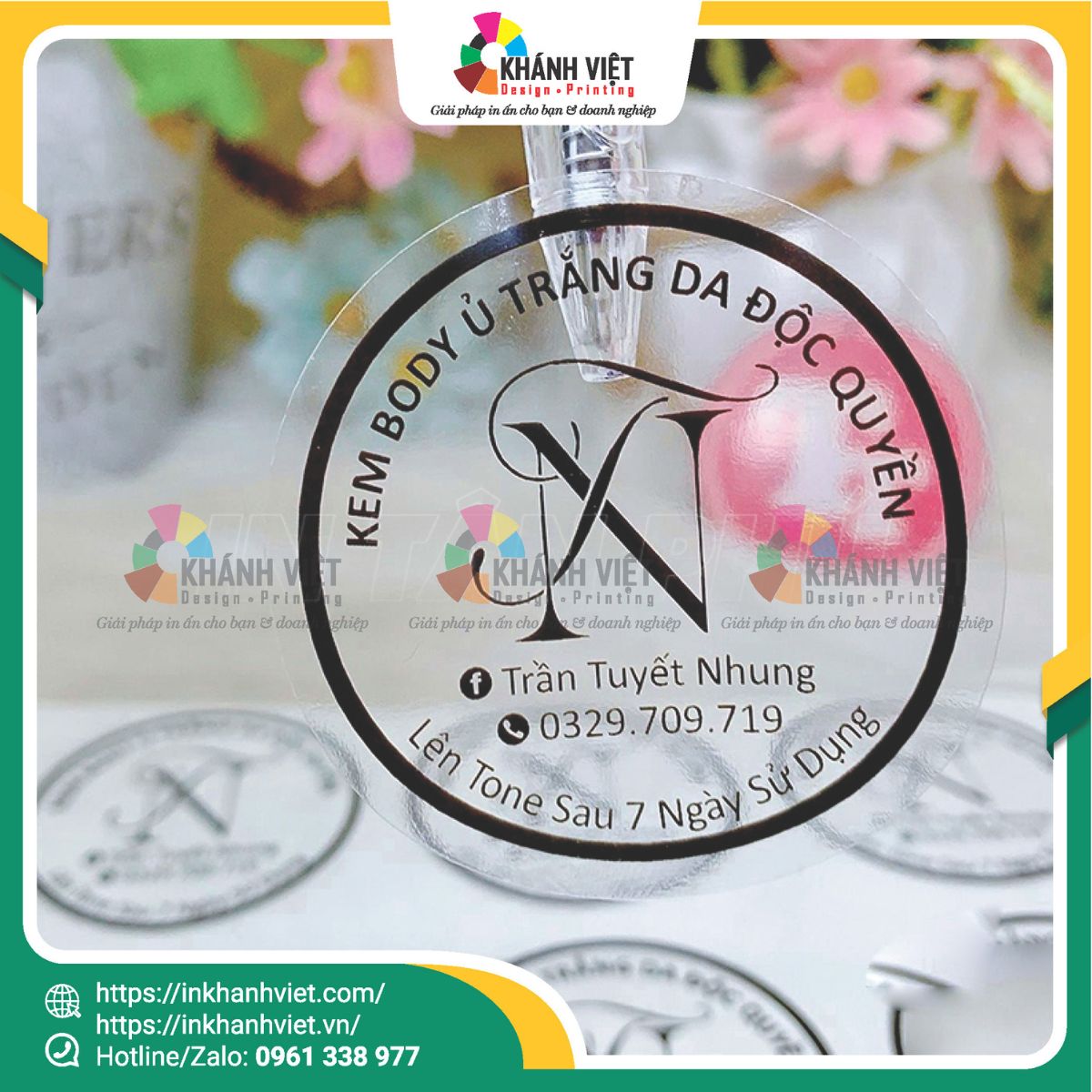 Tem mỹ phẩm trong suốt